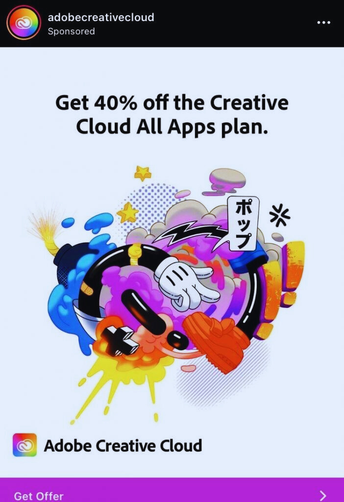 colorful instagram ad